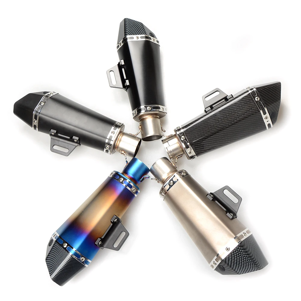 36-51mm Universal CNC Motorcycle Exhaust Pipe With Muffler For Triumph bonneville t120 street twin AMERICA daytona 955i