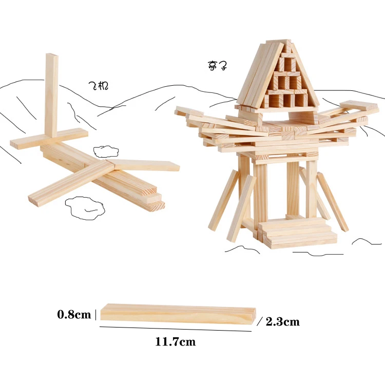 100 шт Большой размер 11,7 см деревянные блоки домино свободный ворс башня здание Интеллектуальные развивающие игрушки для детей головоломки игры