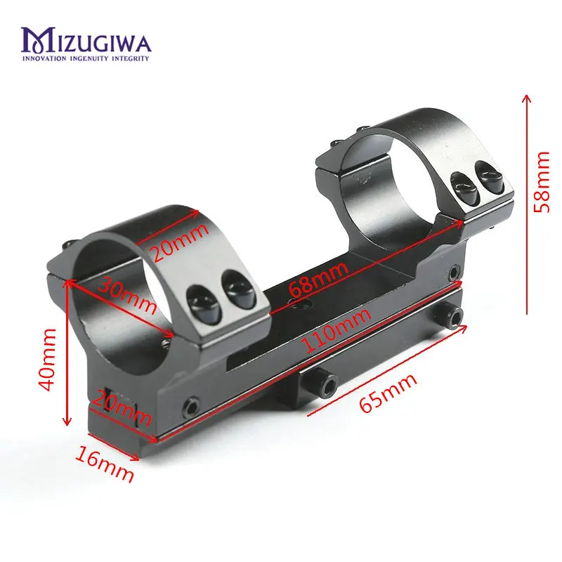 MIZUGIWA 25,4 мм/30 мм кольцо цельное крепление для прицела винтовки двойные кольца Picatiiny кольцо ласточкин хвост адаптер 11 мм Вивер рейка Охота Каза