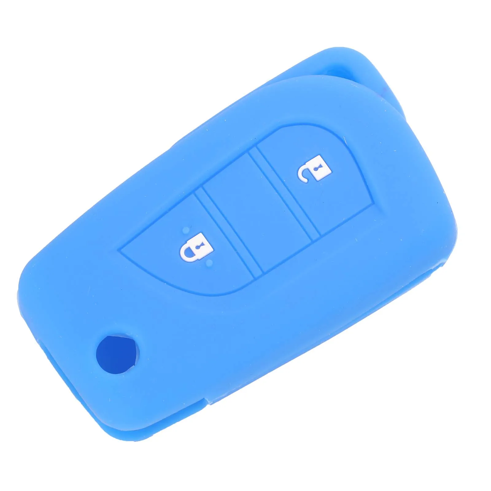 Jingyuqin 2B дистанционный ключ силиконовый чехол для Toyota Yaris Camry Corolla Prado REIZ Crown RAV4 Hilux складной флид - Название цвета: darkblue