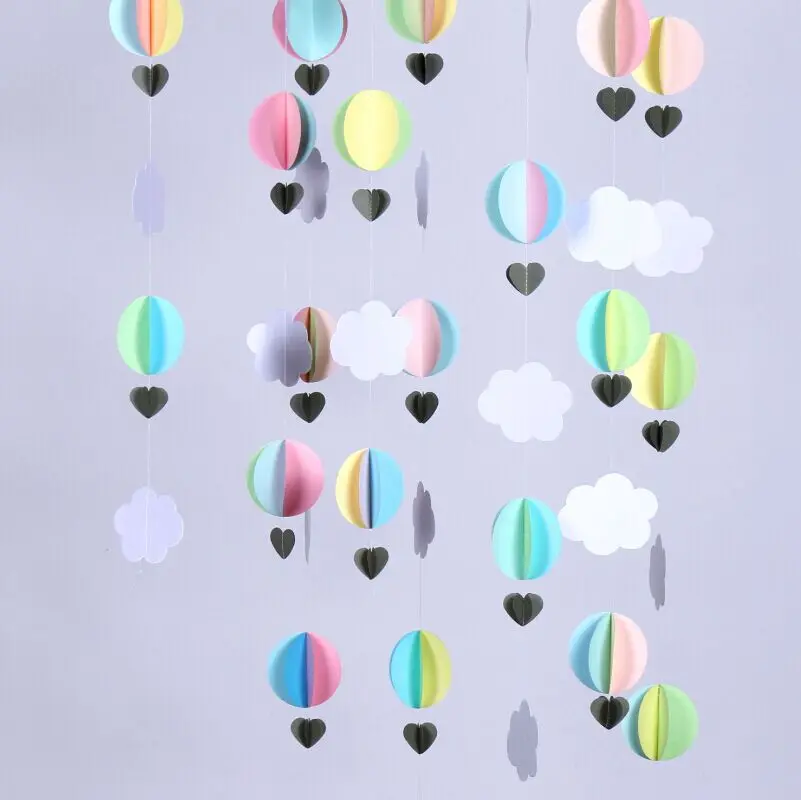 5pieces/lot Pastel Clouds and Balloons Garland Baby Shower