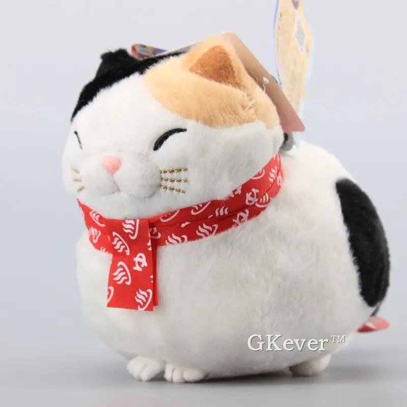 Высокое качество аниме Hige Manjyu Maekake Кот Мягкие животные милые Mi sama плюшевые