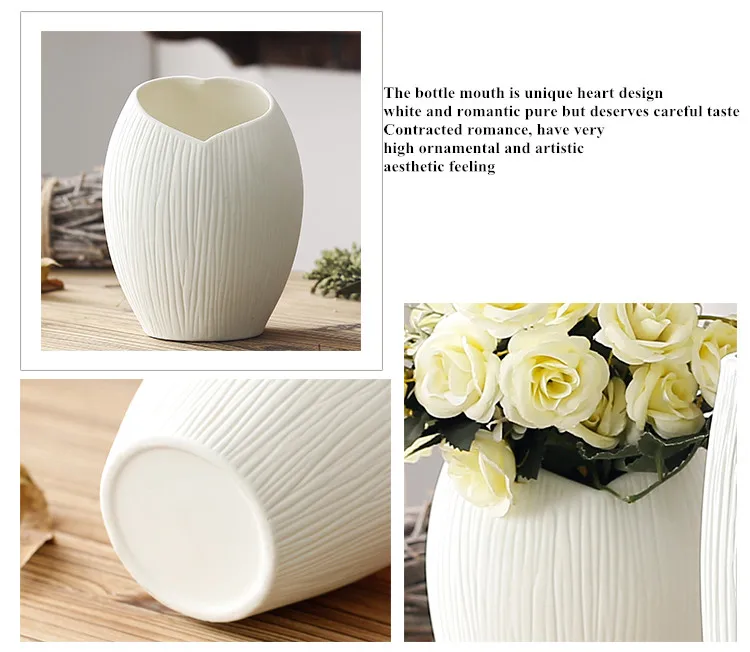 Antique Ceramic Wedding Decorative Vase Modern White Ceramic Vase