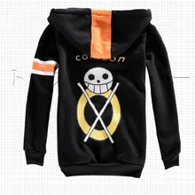 Новинка Япония аниме одна деталь Толстовка Трафальгар Ло костюм на молнии пальто с капюшоном для мужчин женщин 3 варианта дизайна