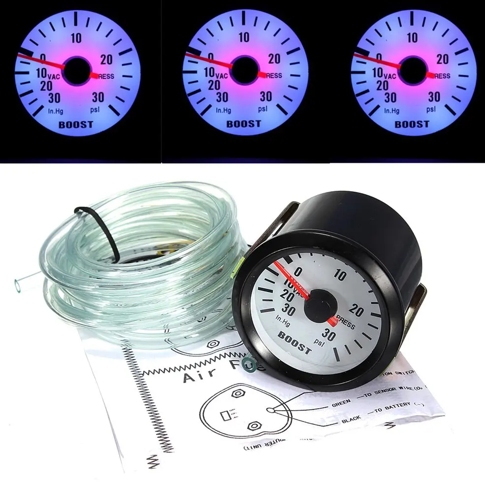 

2" 52mm LED Car Auto Accessory Portable Digital Turbo Boost Gauge PSI Pointer with Blue LED Backlight 0~30PSI