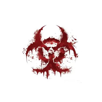 HotMeiNi WHITE BLOODY BIOHAZARD V2 Bloody Personality Funny Car Sticker Reflective Car Accessories Motorcycle Parts 11CM*11CM yjzt 12cm 10 7cm danger biohazard sign warning mark personality car sticker reflective motorcycle parts c1 7558