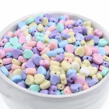 300 шт Подвески из акриловых бусин в форме сердца для изготовления ювелирных изделий DIY 8 мм