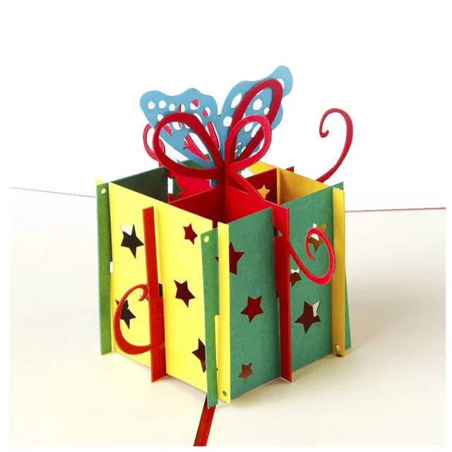 creative 3d blessing three dimensional greeting card something star star birthday card