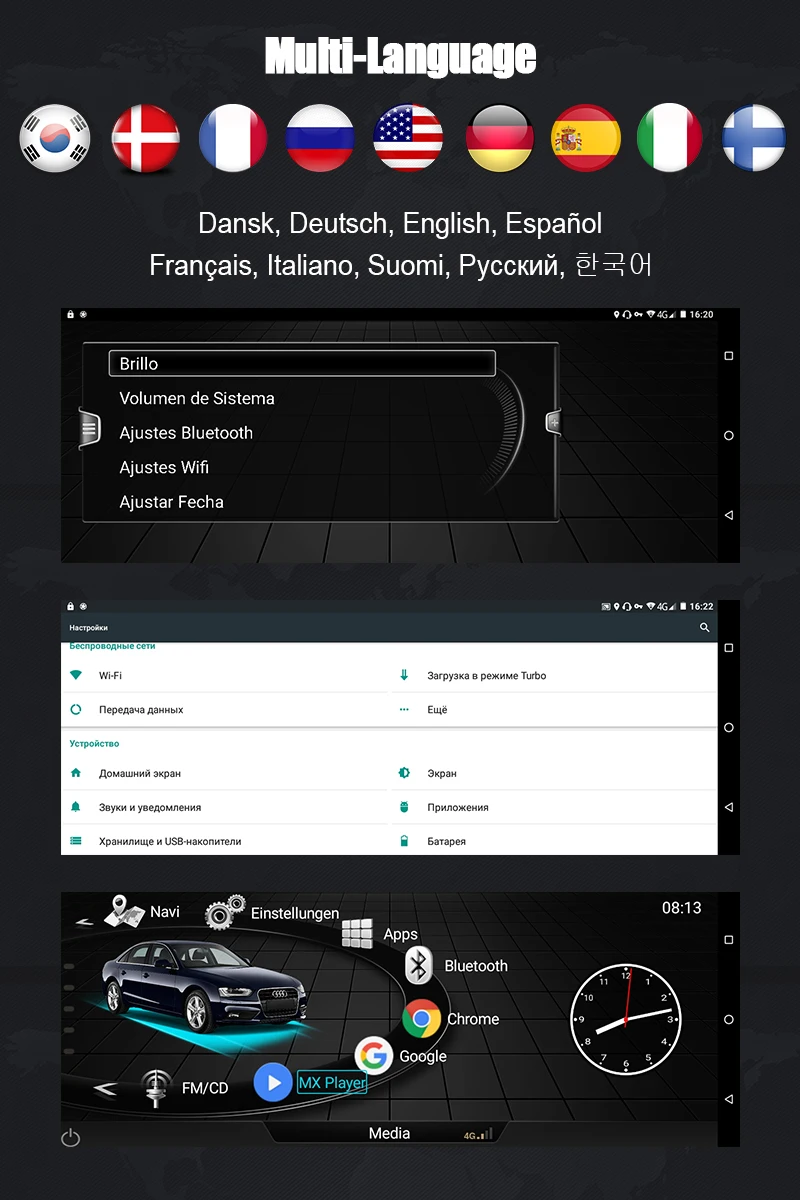 Perfect Realsun 8.8" Audi A4 B8 Prefacelift Facelift S4 A5 Q5 Concert MMI 3G RAM 32G ROM Octa Core Android 7.0 4G Network GPS Navigation 8
