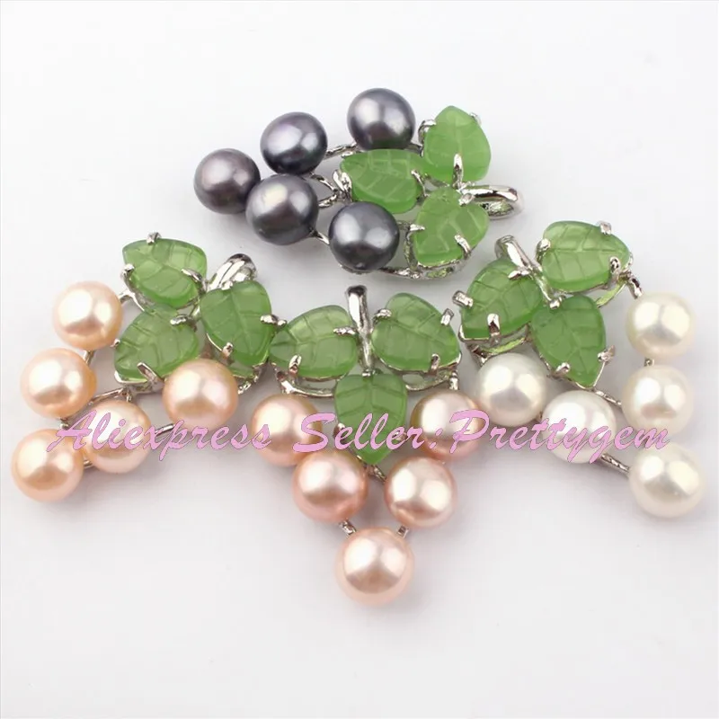 8mm Natural Round Freshwater Pearl Beads,Grape Shape White Zinc Alloy Fashion Women Pendant 1Pcs 25x35mm,Wholesale Free Shipping