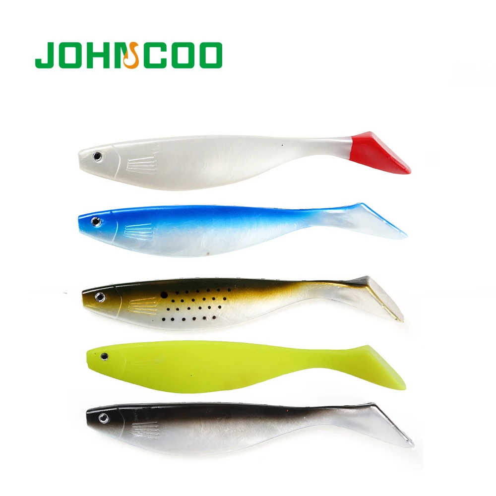 JOHNCOO 1 шт. 230 мм 72 г Мягкая большая Рыболовная Приманка 5 видов цветов приманка для
