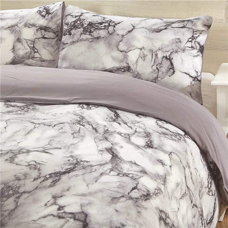 Puredown-Duvet-Cover-Sets-Modern-Bedding-Sets-for-Adults-Reversible-White-Grey-Pattern-Cotton-Bedding-No (1)