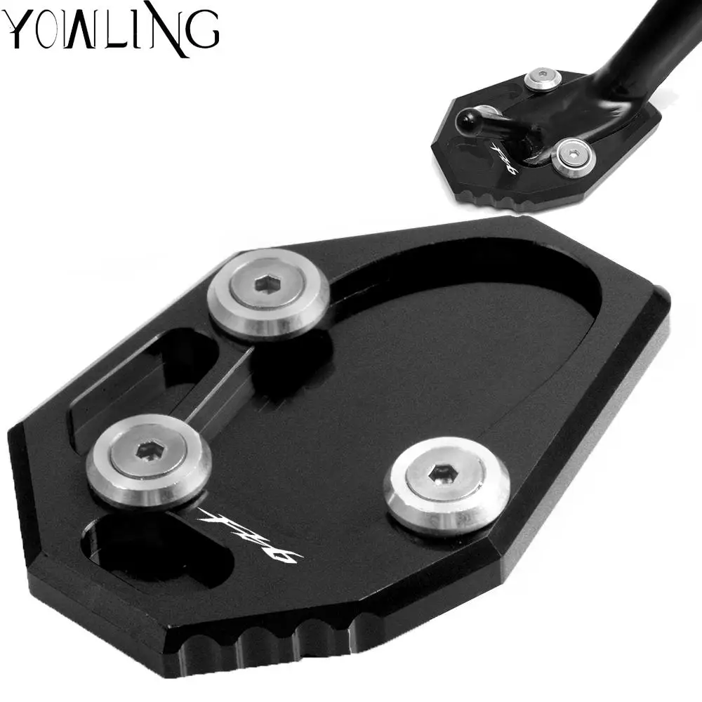 

CNC Kickstand Side Stand Plate Extension Enlarger Pad For Yamaha FZ6-S2 ABS 2004 2005 2006 2007 2008 2009 Motorbike Covers