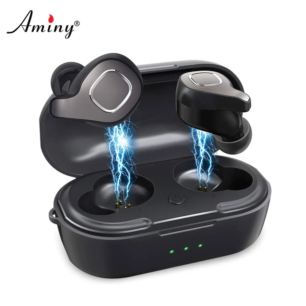 

Aminy F8 Wireless Earphones Bluetooth 5.0 Stereo Hi-Fi Sound iPX6 Waterproof Handsfree Bluetooth Earphone