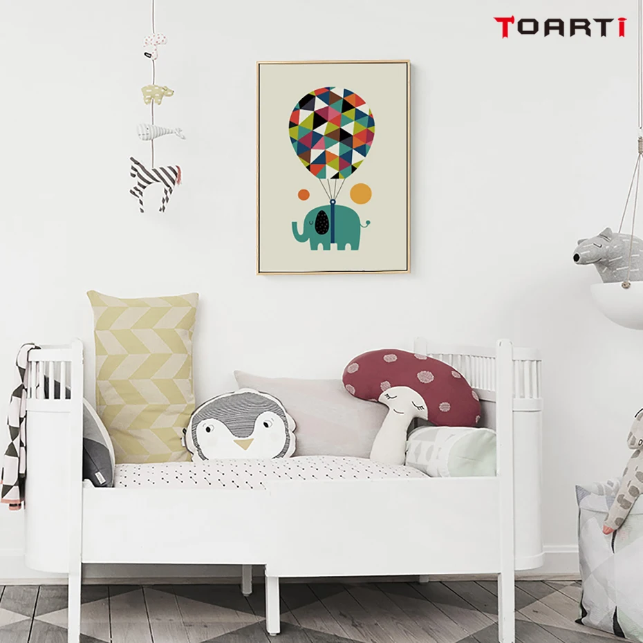 Cartoon Animals Canvas Painting  (6)
