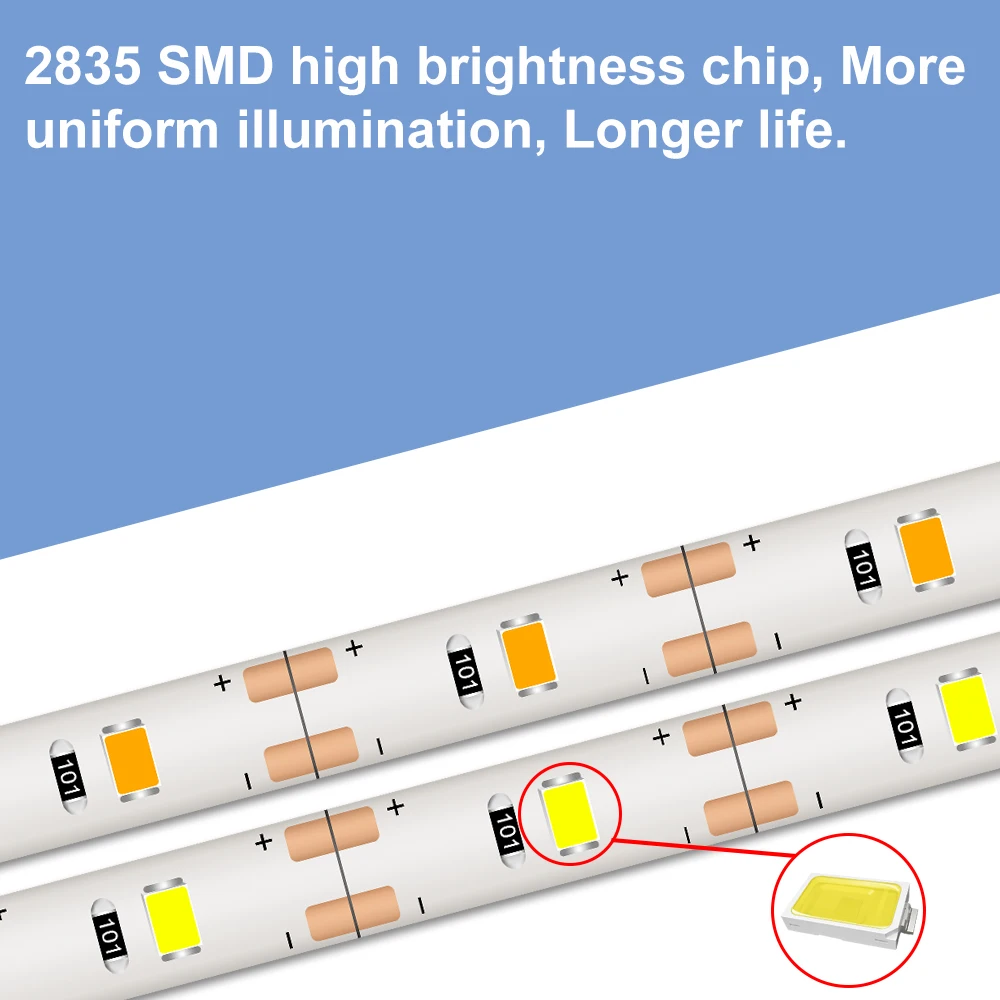 Светодиодная лента USB 5V водонепроницаемая лента 2835 Ledstrip 5M гибкий Fita неоновый декоративный предмет со светодиодной подсветкой ТВ подсветка для спальни