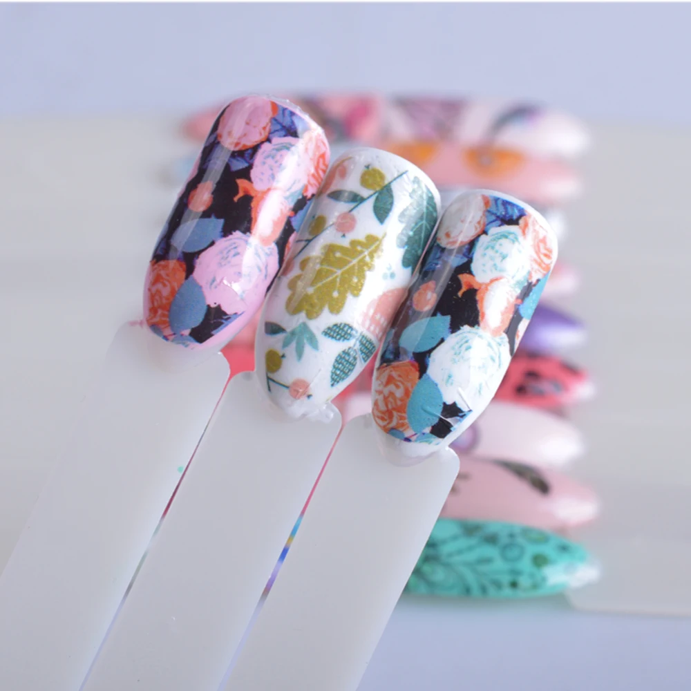 

1 Sheet Colorful Flower Floral Butterfly Water Transfer Nail Art Sticker Decal Slider Manicure Wrap Tool Tips Decor JIWG266-290