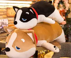 Большой 100 см Прекрасный склонны собака плюшевые игрушки Шиба ину вниз хлопок Мягкая кукла подушку Рождественский подарок b2899