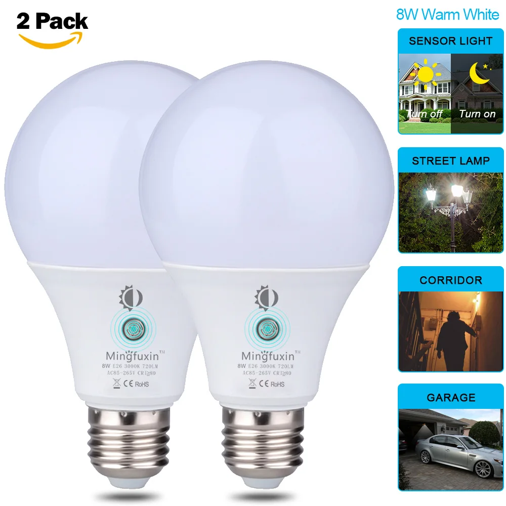 

Dusk To Dawn LED Bulb With Dual DayLight Sensor ON/OFF Automatic Depends On DayLight Level Night Light From hot sale
