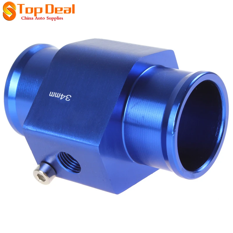 Blue Water Temperature Temp Sensor Guage Adapter 34mm Aluminium With