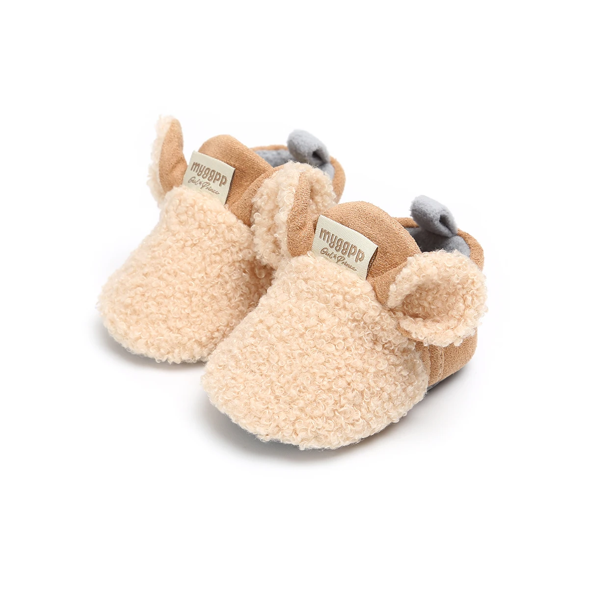 Farfoot AU Toddler Girl snow Boots Shoes Newborn Baby Autumn Winter Cotton Warm Soft Sole Plush Prewalker - Цвет: Хаки