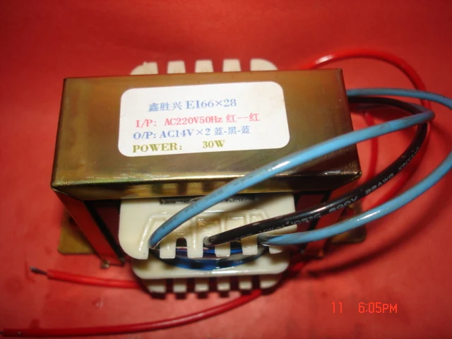 14V 0 1.1A трансформатор 220V вход 30VA EI66 * 28 полный медный проводной усилитель