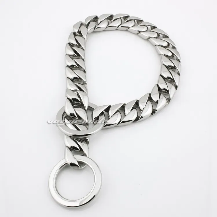 

15mm Width 316L Stainless Steel luxury Dog Chains Dog Necklace 12" ~ 30" 5A007DC Free Shipping