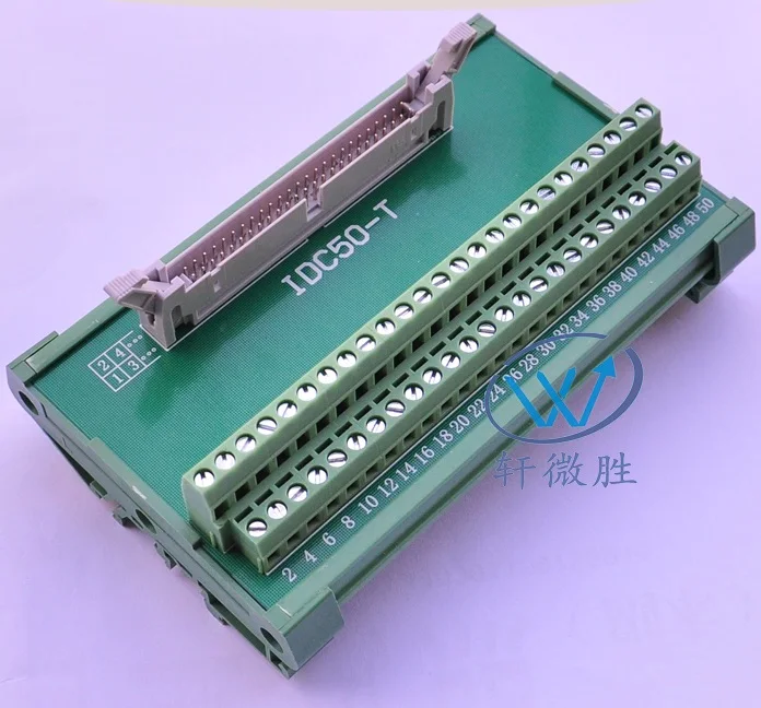 IDC50 штекер до 50P Клеммная колодка разрывная стандартная PLC I/O релейные клеммы DIN