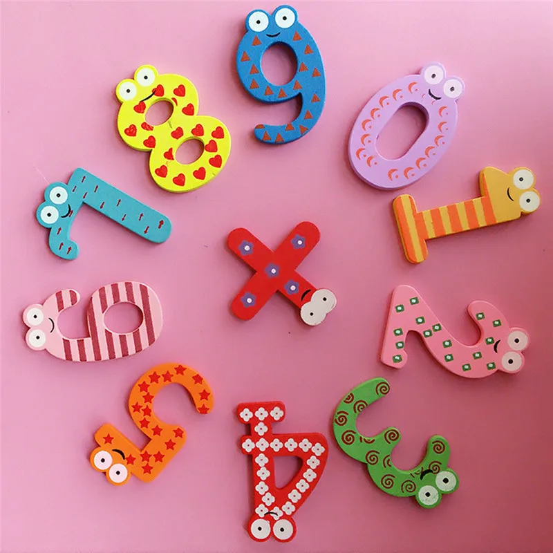 Fridge Baby toys 10pcs Letters Kids Wooden Alphabet Fridge