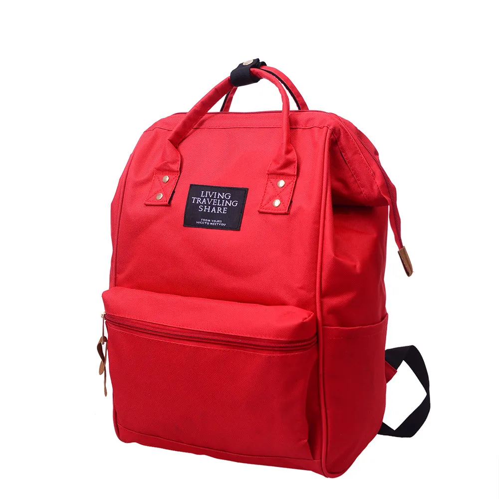 

Fashion Backpack Living Travelling Share Unisex Solid Backpack School Travel Bag Double Shoulder Bag Zipper Bags