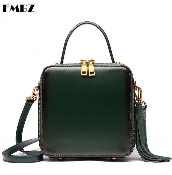 

2019 leather leather girl bag Personalized brand lady handbag Box shape young women small square bag women handbags