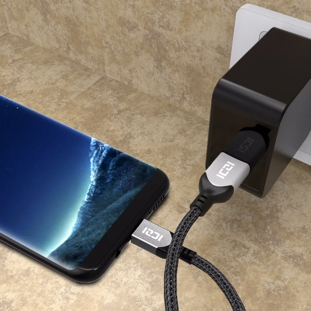 ICZI 3 حزمة USB C إلى USB 3.0 كابل 1 متر كبل مزامنة بيانات نوع C USB 3.0 سريع كابل شحن ل غالاكسي s8/S8 زائد/ملاحظة 8 هواوي