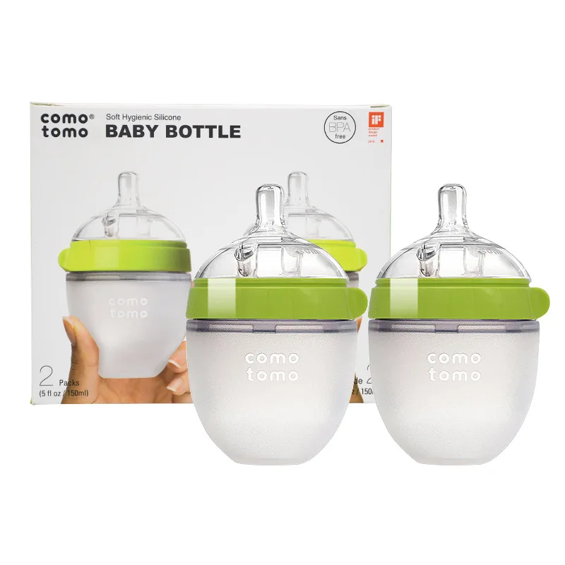  Comotomo bottle new born baby feeding bottle 150ml 250ml Pink Green for comotomo
