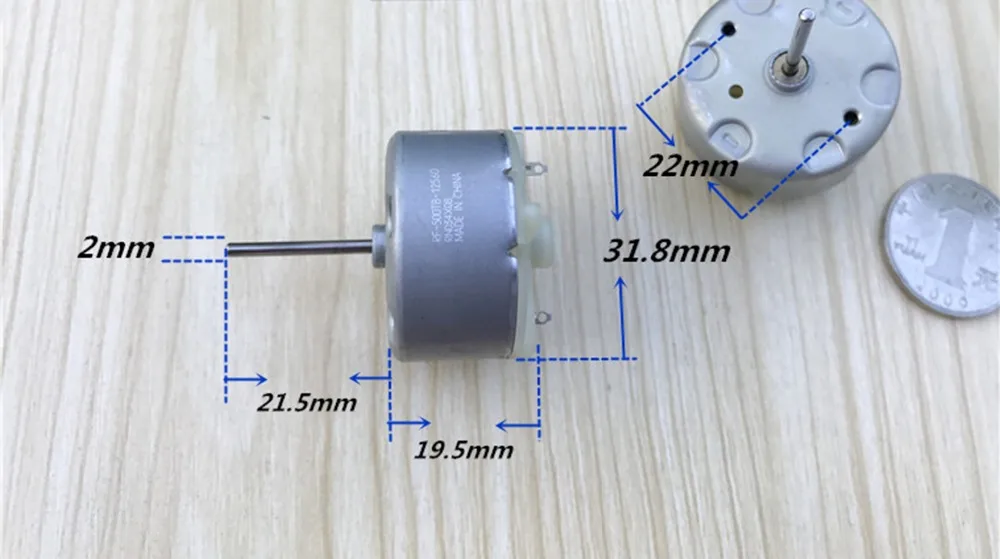 RF-500TB-12560 двигатель постоянного тока 22 мм длинноосевой двигатель постоянного тока сигнальный светильник детектор духи машина мотор для электрических игрушек/электрическая зубная щетка