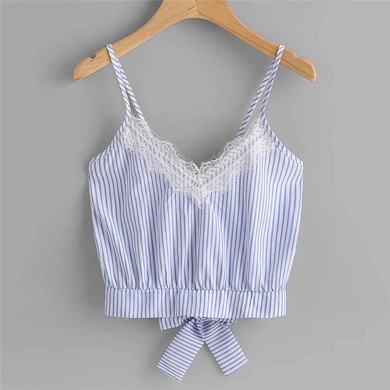 

Women Worthy Vest Tank Shirt Blouse Top Casual Lace Patchwork Sleeveless Dropship **