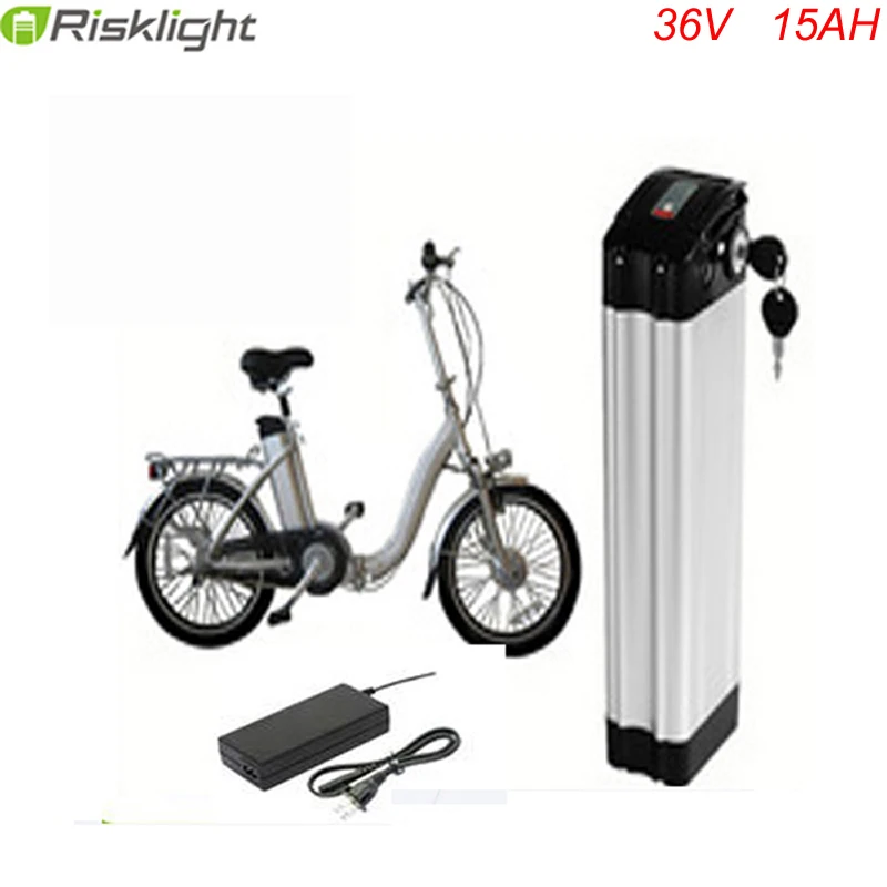 

Electric Bike 36V 15Ah li-ion battery use Samsung cells 36V 15Ah Electric Bicycle Silver Fish Battery+Charger