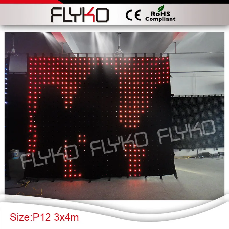 

3M x 4M P12cm wedding fairy light decoration fireproof curtain high quality indoor flash led curtain