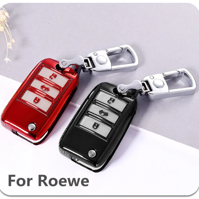 

Car Key Case Soft TPU Remote Fob Shell Cover Keychain Holder for Roewe 350 360 750 W5 RX5 MG MG3 MG5 MG6 MG7 GT GS ZS