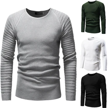 

Mens Sweaters 2019 New Rag-sleeve Sweaters Personality Ruffled Sleeves Men's Knitwear Long-sleeve Sweaters