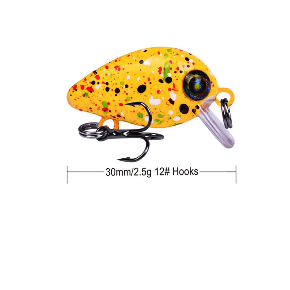 6 шт. рыбалки Малый Crankbait Минноу рыба Бас Приманка hook Приманки 3 см/2,5 г