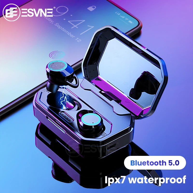 Беспроводные наушники ESVNE X6 TWS Bluetooth 5 0 с шумоподавлением зарядным устройством
