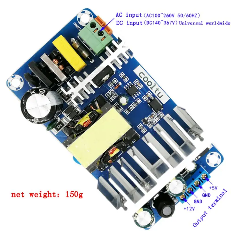 Модуль питания переменного тока 100-240 В к DC 24 В 9A 150 Вт импульсный источник питания