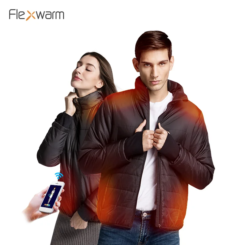 

Flexwarm Smart Heating Jacket APP Intelligent Temperature Control Electric Thermal Winter Warm Clothing (Power bank includ)