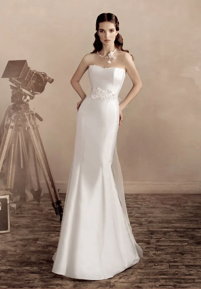 Plain Satin Wedding Dress Fashion Dresses