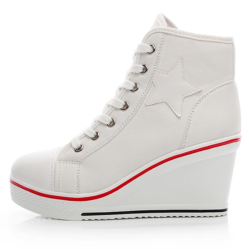 Женская Повседневная обувь женские кроссовки на платформе и высоком каблуке