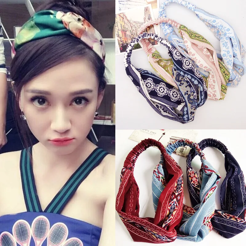 

Fashion women's Hairband Headscarf Pelargonium flower silk satin cross hairpin elegant temperament hair decoration