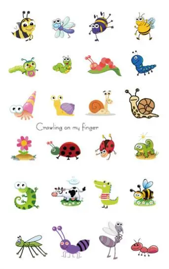 

Waterproof Temporary Tattoo Sticker Cute Bee Animal Fake Tatoo Tatouage Temporaire Flash Tatto Hand Foot For Kids Children