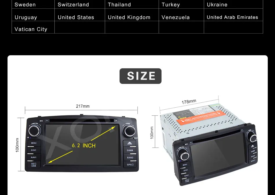 Xonrich 2 Din dvd-плеер автомобиля для Toyota Corolla E120 BYD F3 2000 2005 2006GPS радио мультимедиа головное устройство стерео навигация аудио