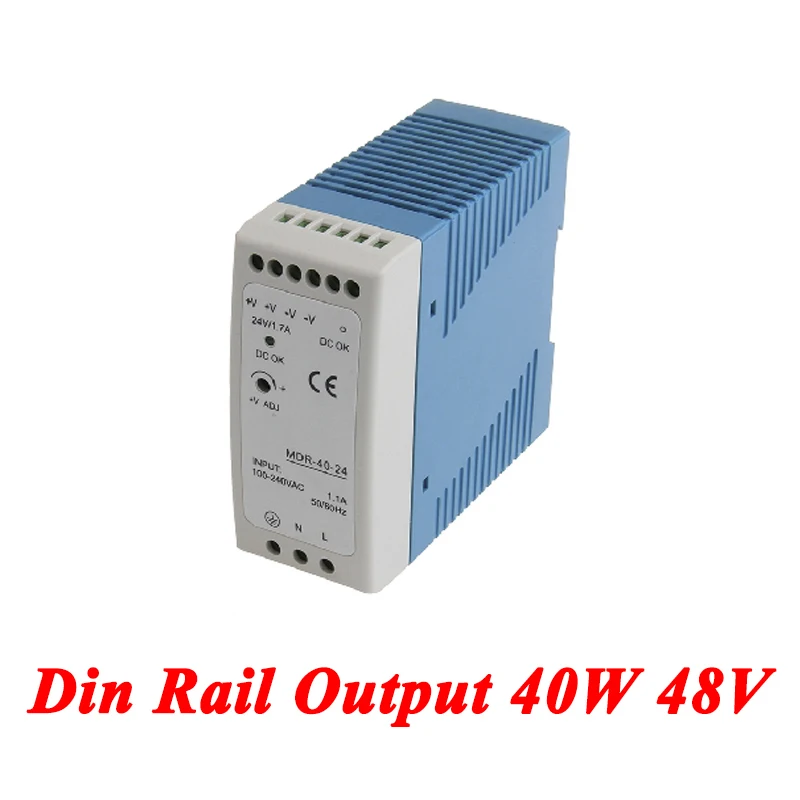 MDR-40 Din Rail источник питания 40 Вт 48 В 0.83A импульсный AC 110 В/220 трансформатор в DC ac dc