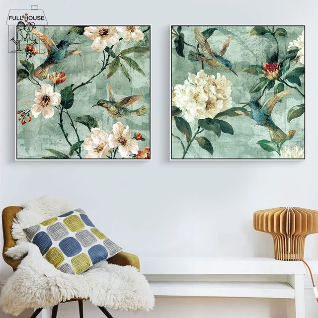 Full house no frame immagini di fiori wall painting per salotto art ... Poster per salotto
